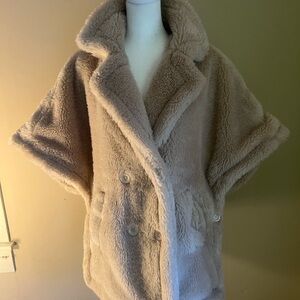 VINTAGE HIGH END CHIC Rachel Zoe Cream Teddy Jacket